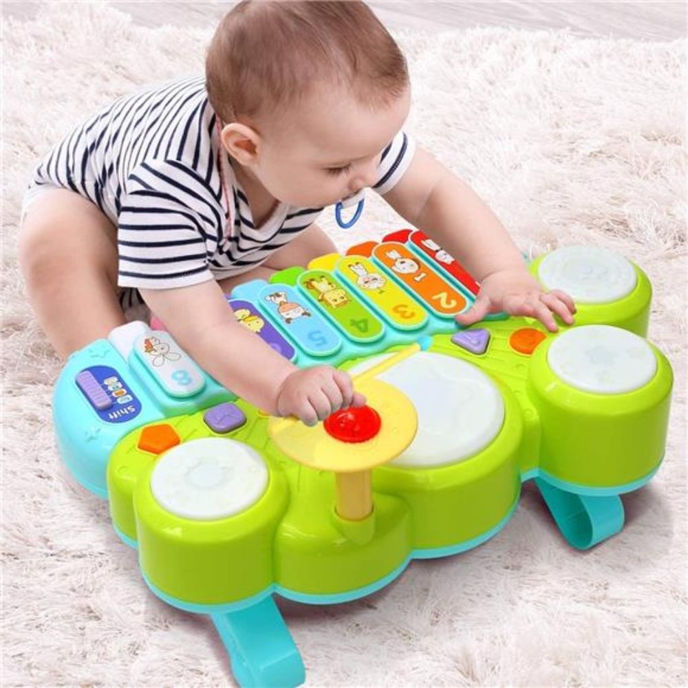 Xylophone Table Music Toys, Multi-Function Toys Kids Drum Set for Kids